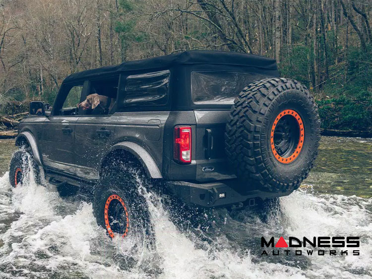 Ford Bronco Rear Bumper - Steel Bender - Textured Black - Havoc 